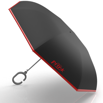ombrello antivento apertura invertita con manico per smartphone